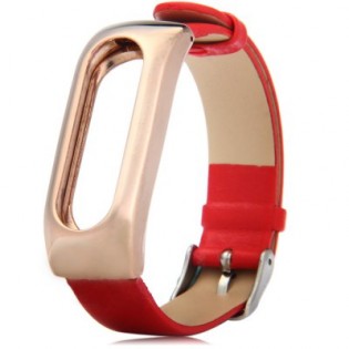 Кожаный ремешок для Xiaomi Mi Band «Mi Fit» Leather Red